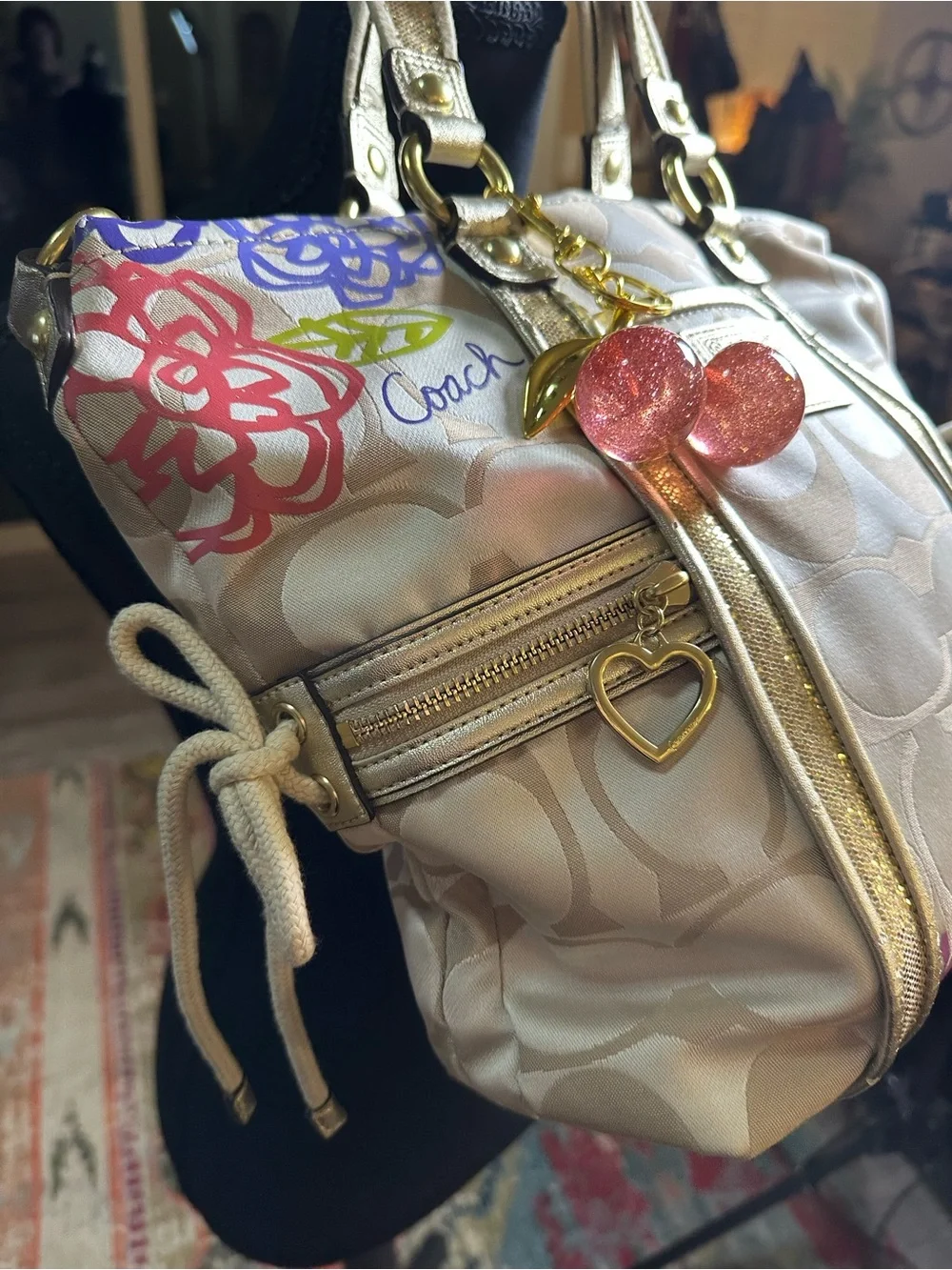 Coach Poppy Daisy Appliqué Signature Tote - Picture 6 of 16